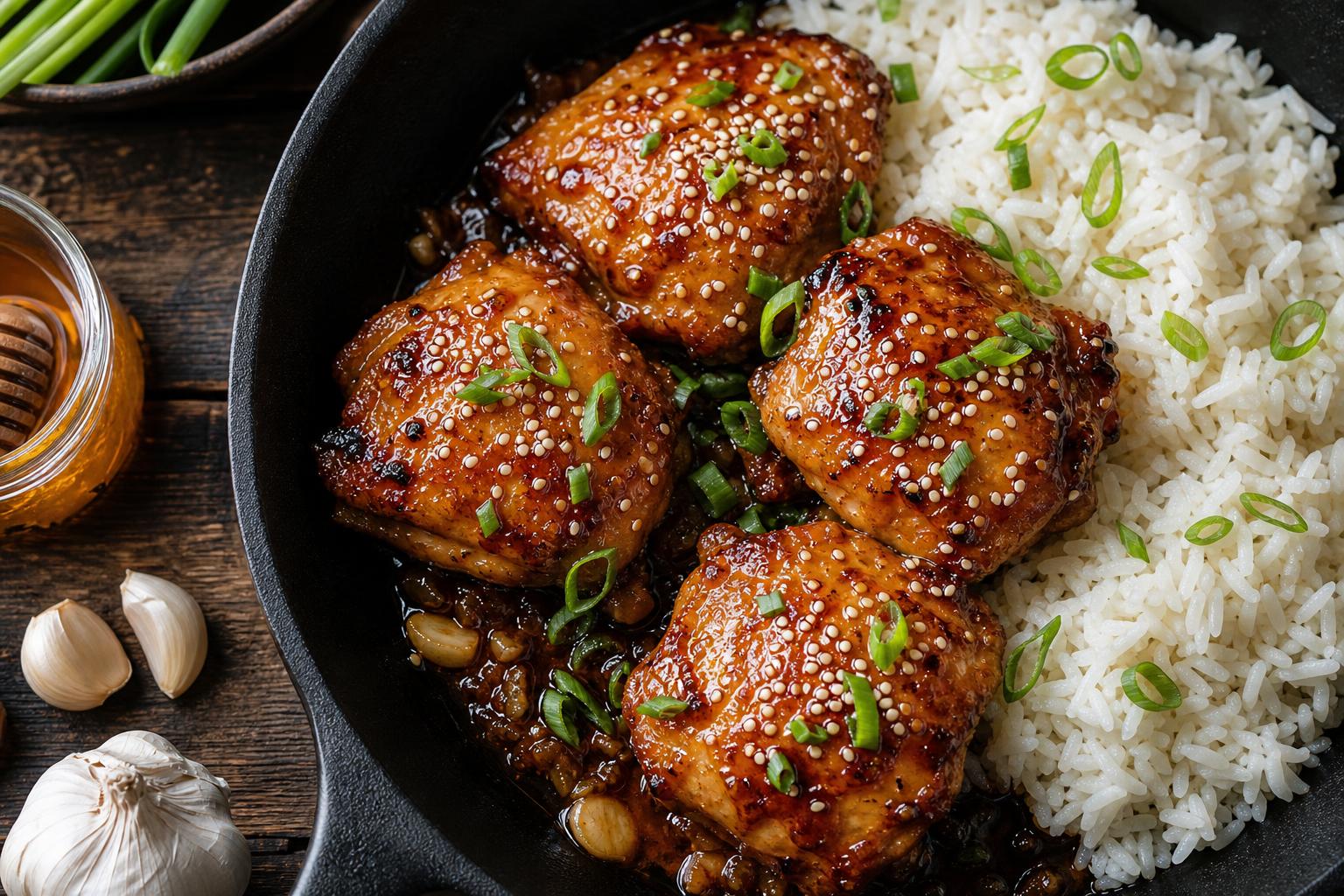 Sticky Honey Garlic Chicken (30 Minutes)