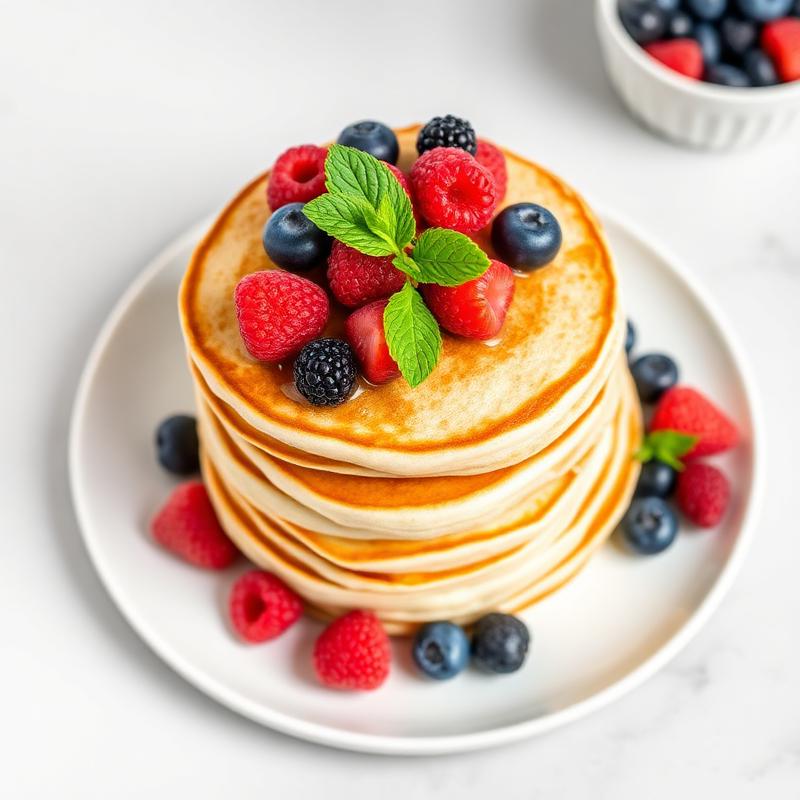 Fluffy Pancakes with Berries